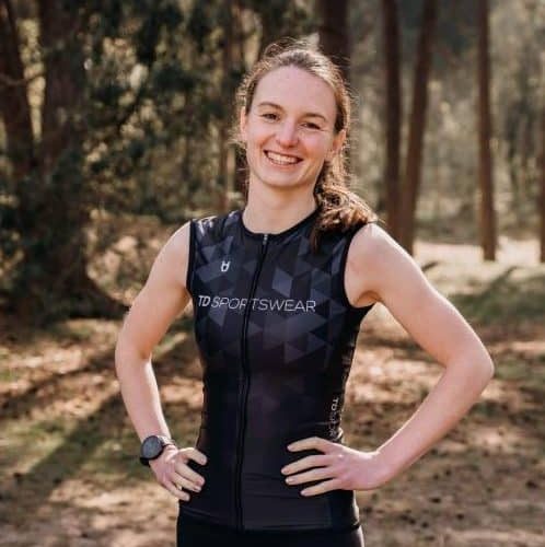 triathlonkleding bedrukken – eigen ontwerp met logo van influencer Maaike triathlonkleding bedrukken – eigen ontwerp met logo van influencer Maaike