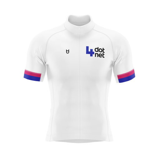 Custom bike jersey white, pink and blue by TD Custom bike jersey white, pink and blue by TD