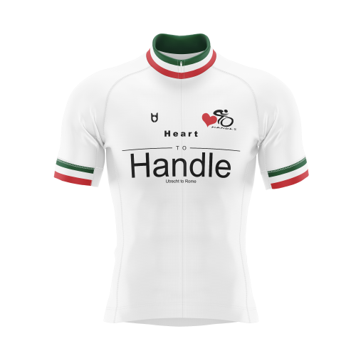 Custom cycling jersey white, green and red by TD Custom cycling jersey white, green and red by TD