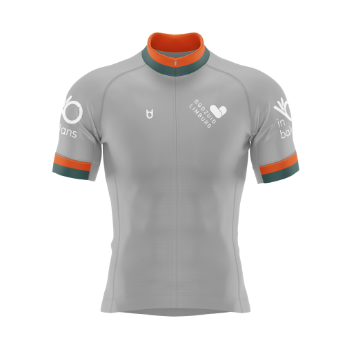 custom fietsshirt grijs groen oranje custom fietsshirt grijs groen oranje