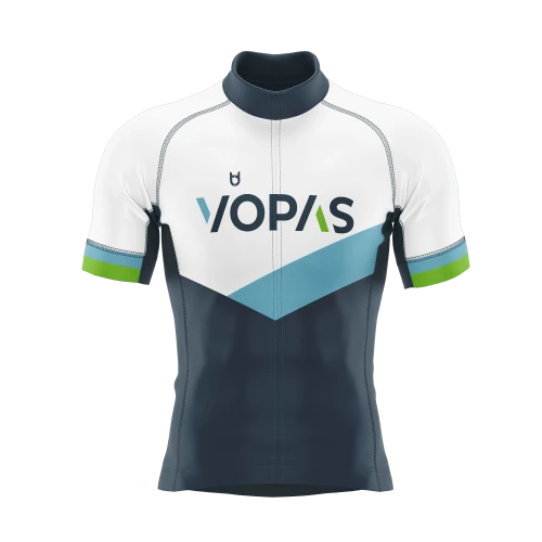Custom cycling jersey white, blue and light blue by TD Custom cycling jersey white, blue and light blue by TD