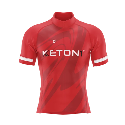 Keton cycling jersey Red and White with customer logo by TD Keton cycling jersey Red and White with customer logo by TD