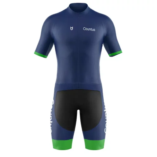 Countus triathlon suit in green and blue at TD Countus triathlon suit in green and blue at TD